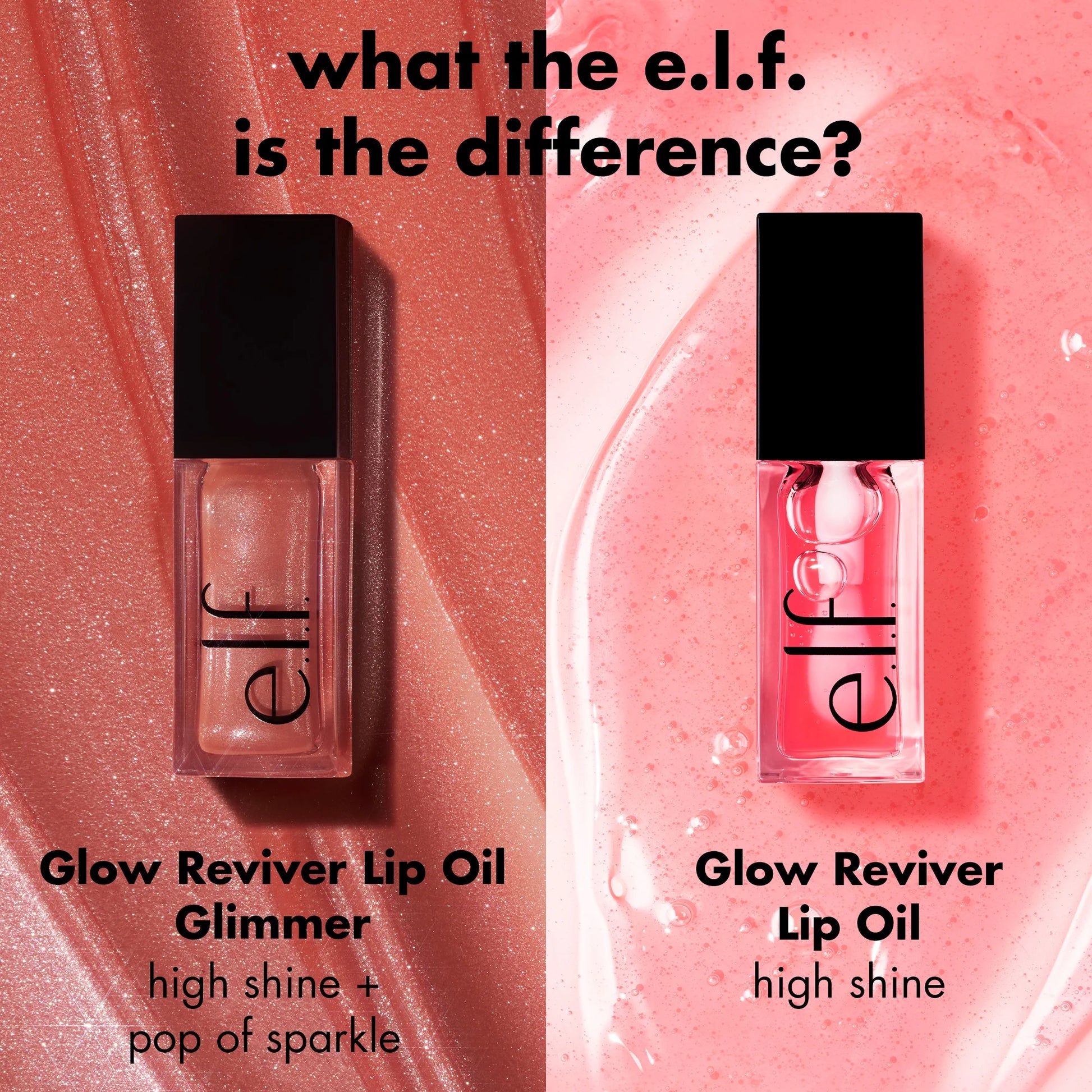 E.L.F. Glow Reviver Lip Oil - Candy Coded Glimmer - 0.25 Fl Oz for Luscious Shine