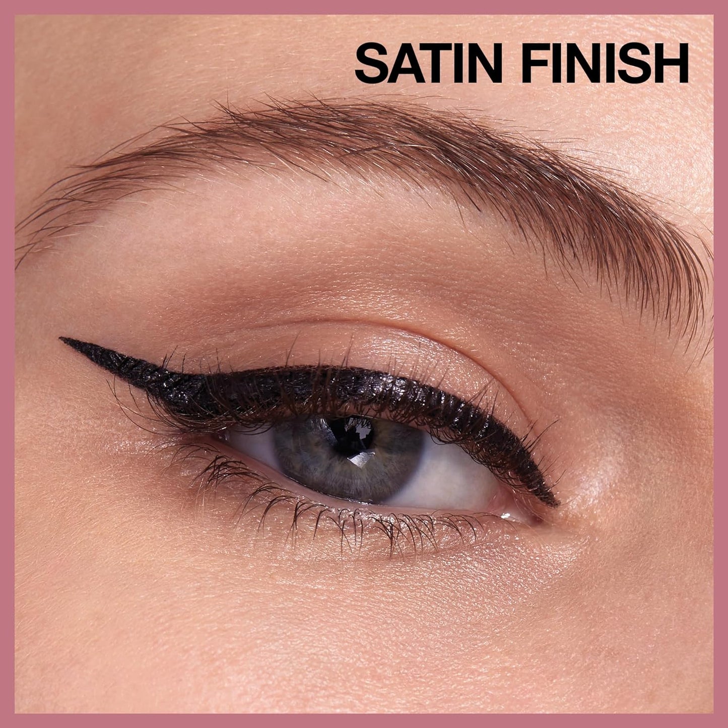 Maybelline Hyper Easy Waterproof Liquid Eyeliner - No-Skip Satin Finish in Pitch Black, 0.018 Fl Oz