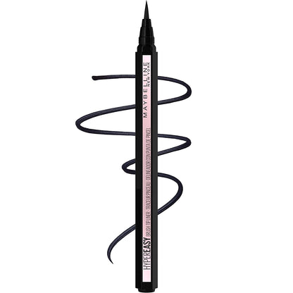 Maybelline Hyper Easy Waterproof Liquid Eyeliner - No-Skip Satin Finish in Pitch Black, 0.018 Fl Oz