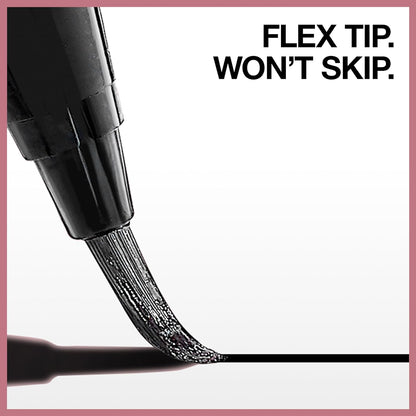 Maybelline Hyper Easy Waterproof Liquid Eyeliner - No-Skip Satin Finish in Pitch Black, 0.018 Fl Oz