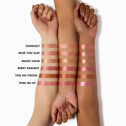 Halo Glow Blush Wand - Radiant Liquid Blush for Flushed Cheeks, Infused with Squalane, Vegan & Cruelty-Free in Rosé You Slay
