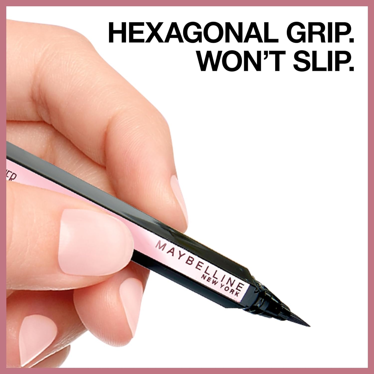 Maybelline Hyper Easy Waterproof Liquid Eyeliner - No-Skip Satin Finish in Pitch Black, 0.018 Fl Oz