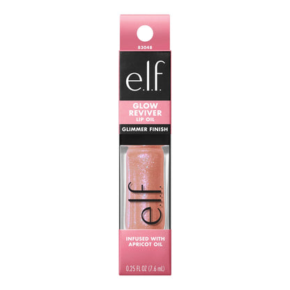 E.L.F. Glow Reviver Lip Oil - Candy Coded Glimmer - 0.25 Fl Oz for Luscious Shine